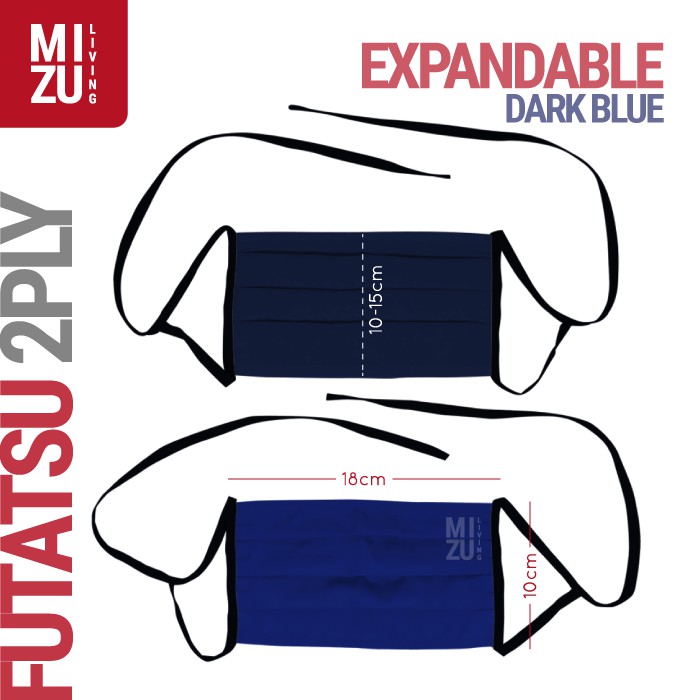 [SALE] MIZU FUTATSU Masker Kain 2 Ply Lapis NON-MEDIS Cuci Ulang Pakai REUSABLE WASHABLE Mask-7