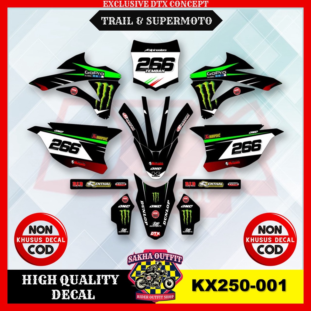 decal kx 250 decal kx 250 450 decal kx 250 full decal trail decal motocross decal Supermoto stiker m