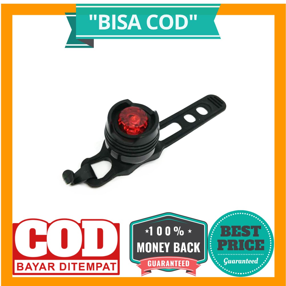 BISA COD TaffLED Lampu Belakang Sepeda - FH-016 - Black