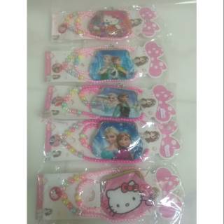 Paket kalung gelang dompet frozen  hello kitty untuk 