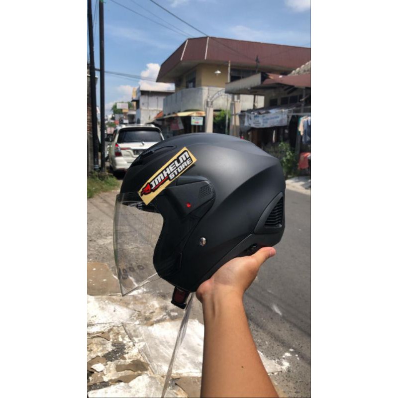 Zeus 611 Matt Black Helm Harian Touring  Adventure