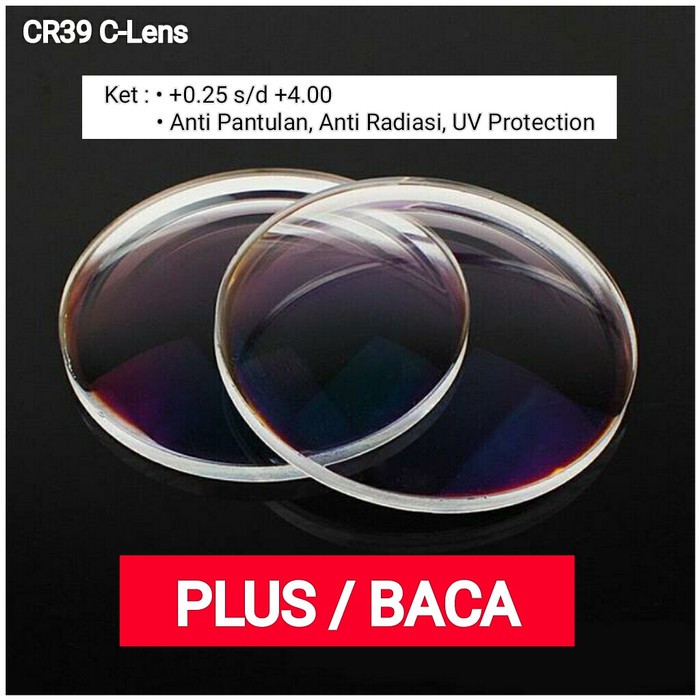 Langsung Order Lensa CR39 - Khusus Baca / Jarak dekat Limited