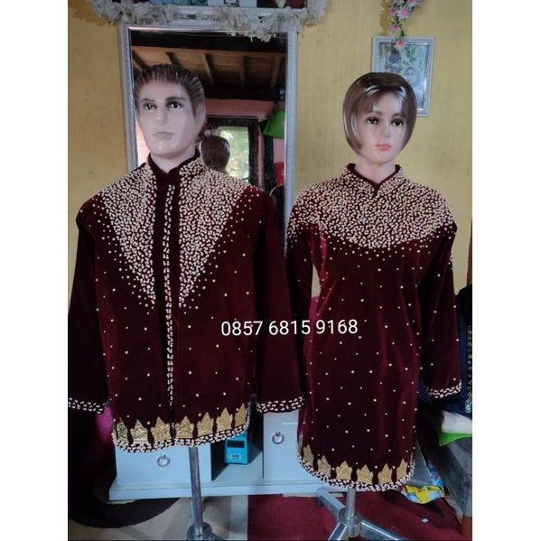 Baju pengantin payet bludru
