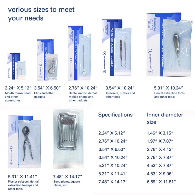 Sterilization pouch Medipack / medipouch / self sealing steril pouch plastik sterilisasi alat medis