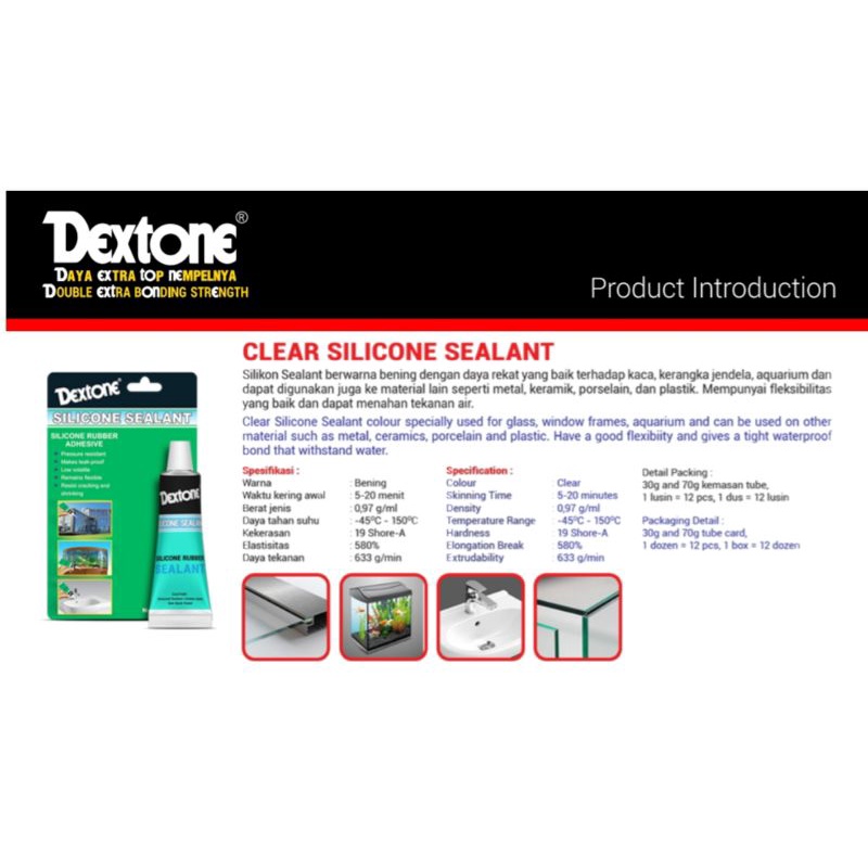 LEM SEALANT SILICONE CLEAR DEXTONE BEST QUALITY ORIGINAL PRODUCT