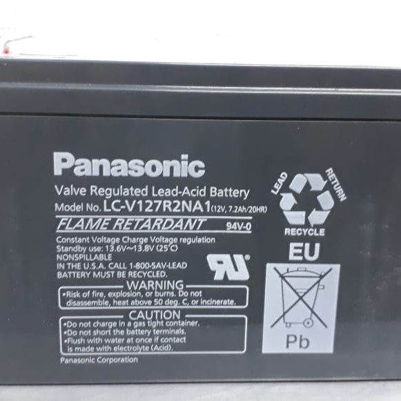 New Aki kering Battery LC-V127R2NA1 12V 7.2A Original Panasonic