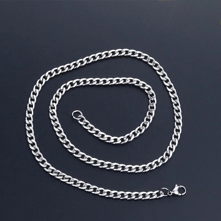 19114Simple and stylish titanium steel chain necklace，Trend hiphop street hip hop accessories