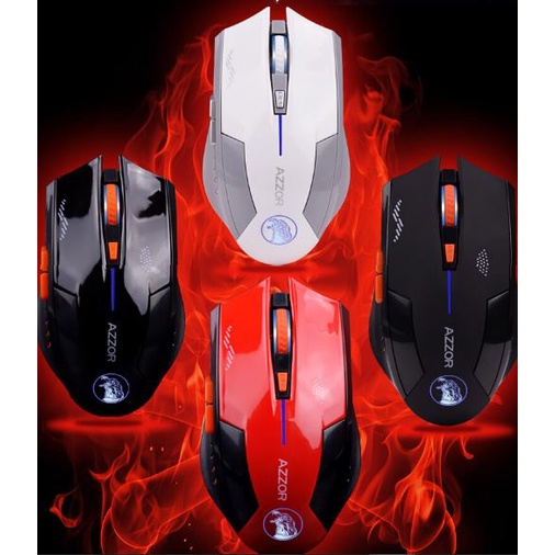 IDN TECH - Azzor Mouse Gaming Wireless Rechargeable USB 2400 DPI 2.4G