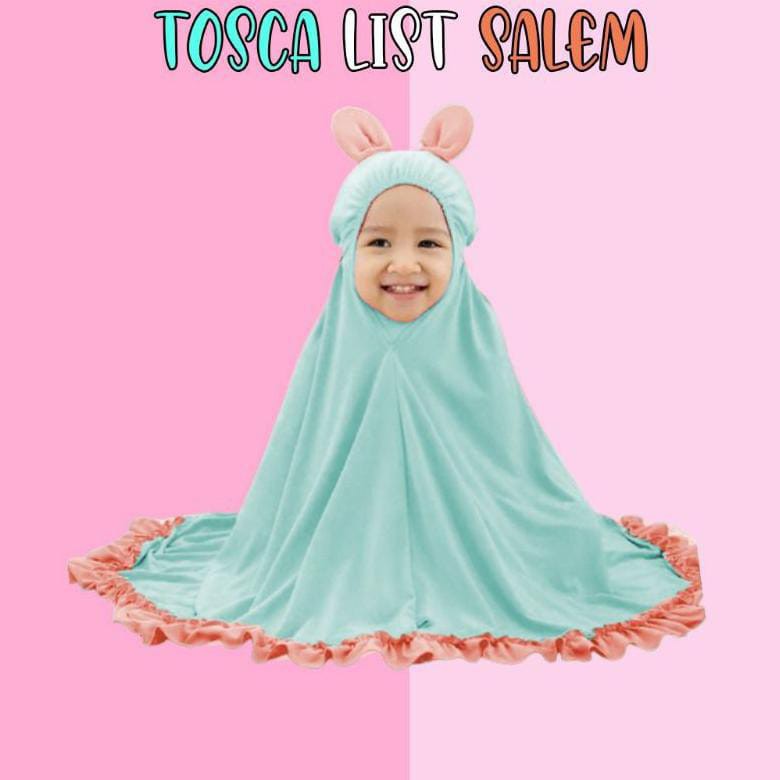 Mukena Anak Variasi Kelinci Size M Usia 2-5 Tahun Bahan Jersey Termurah /Alody's Collection