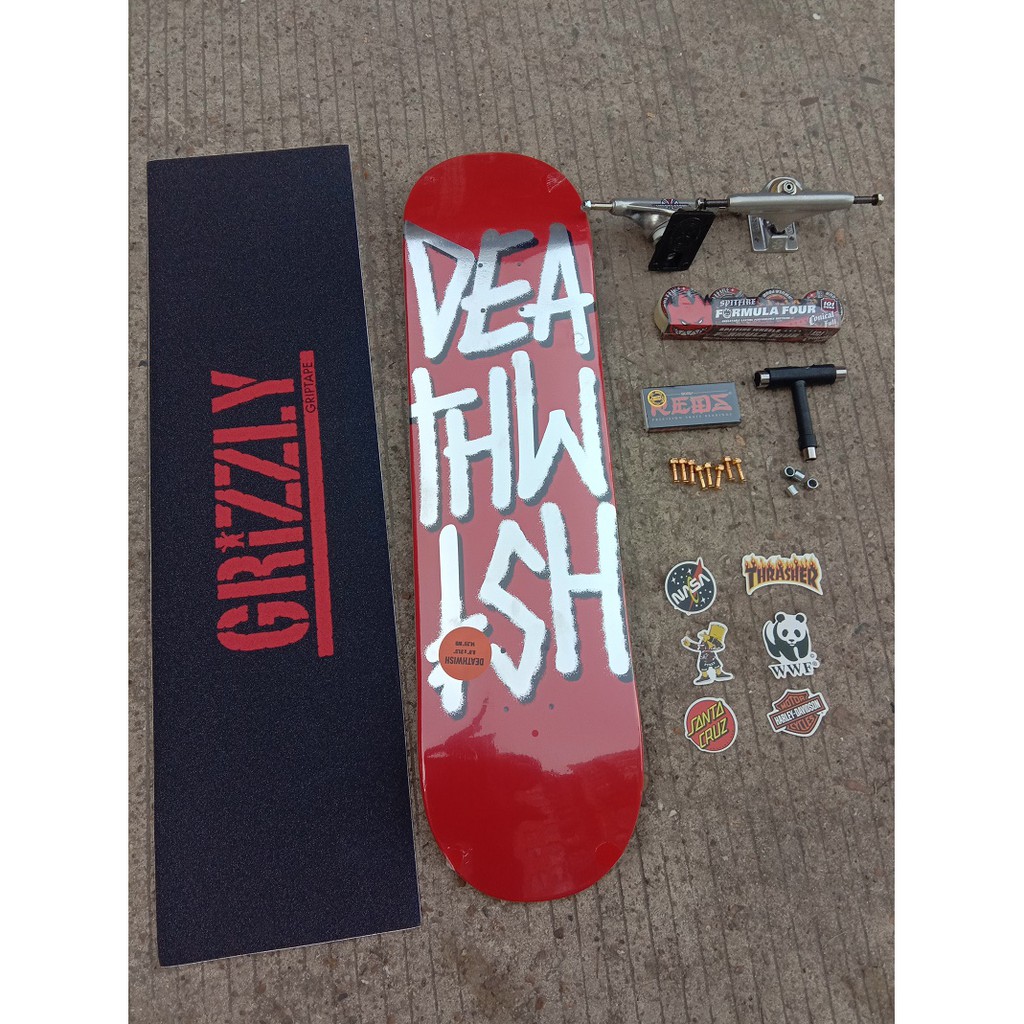 Baker DEATHWISH SET SKATEBOARD 31 / 004 / 8.25 &quot;PRO Double Rockerboard Untuk Pemula