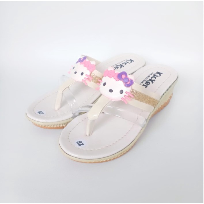 Sandal Anak Perempuan Kickers Jepit Wedges 26 - 35 HK Hak 3 Cm Casual Fashion N13