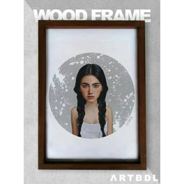 Illustration WOOD FRAME : DIGITAL CARICATURE (ilustrasi, hadiah wisuda, kado nikahan, lukisan)