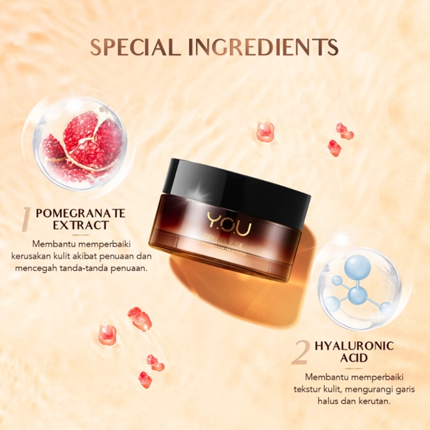 Kosmetik You Golden Age Krim Wajah Siang Hari/Illuminating Day Cream 30g With SPF 30 PA+++