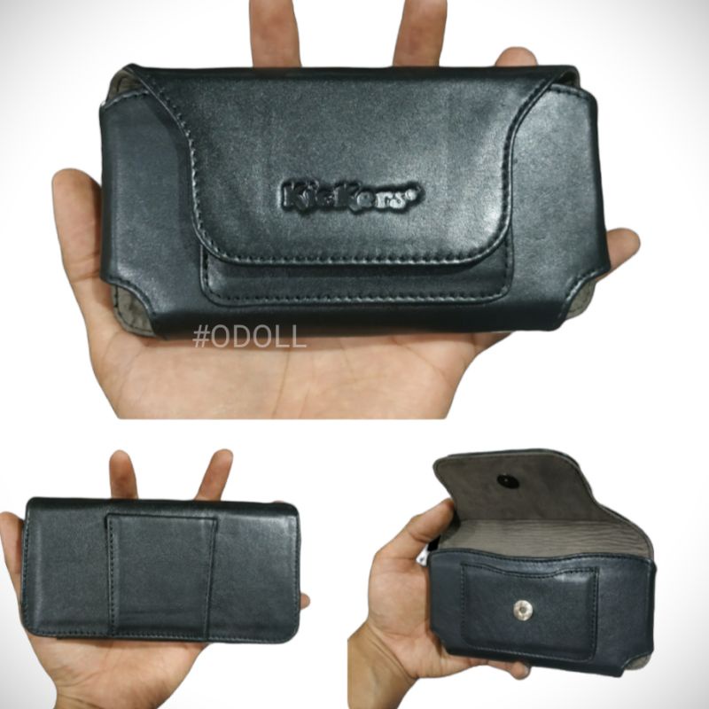 Sarung Hp Kulit Asli Model Tegak - Dompet Hp Pinggang Kulit Original