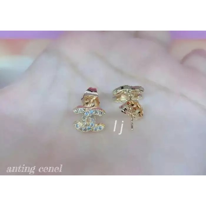 laris jaya anting cenel gold fashion wanita