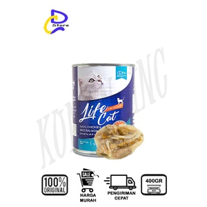 LIFE CAT KALENG 400GR 1 DUS ISI 24PCS INSTANT/SAMEDAY