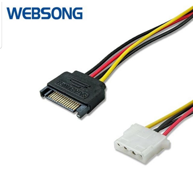 Kabel Power SATA Male to Molex Female High Quality Websong