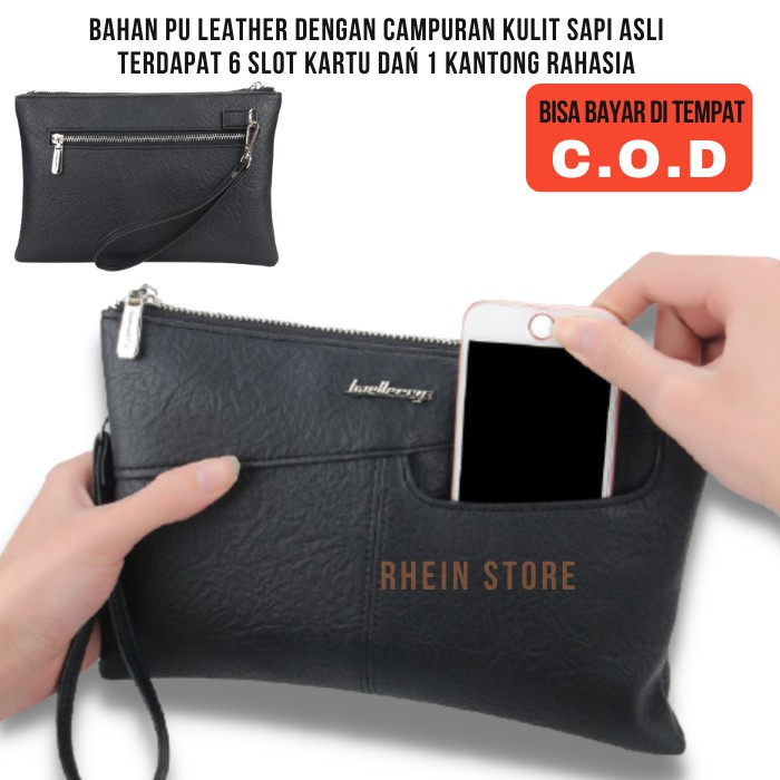 Clutch Pria Campuran Kulit Asli Tas Pegang Cowok Branded Original Baellerry Baellery Tas Baellerry