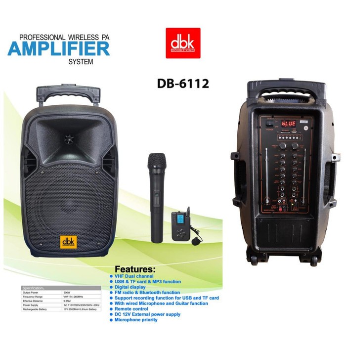 DBK DB 6112 SPEAKER AKTIF 12 INCH PORTABLE