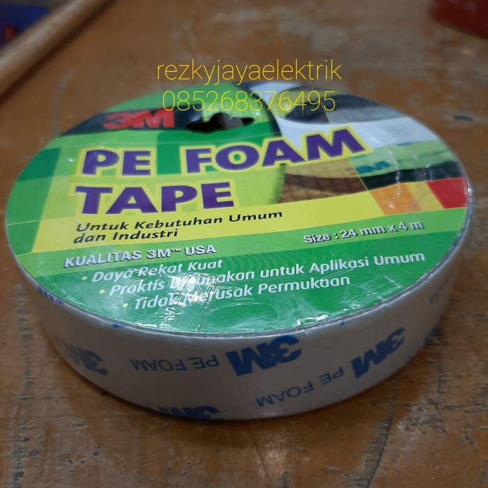 

Spesial 3M Double Tape Pe Foam Tebal 1.0Mm Size 24 Mm X4M Sale!!!