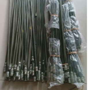 Pipa selang Minyak Rem Besi Nepel 10 Diameter 5 mm Panjang 100 cm harga per1 pcs