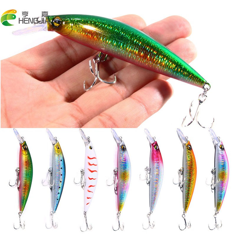 HENGJIA 1Pcs 100mm 25.4g Minnow Umpan Pancing Bentuk Ikan Kecil Fishing Lure Swimbait Bass Bait Wobbler