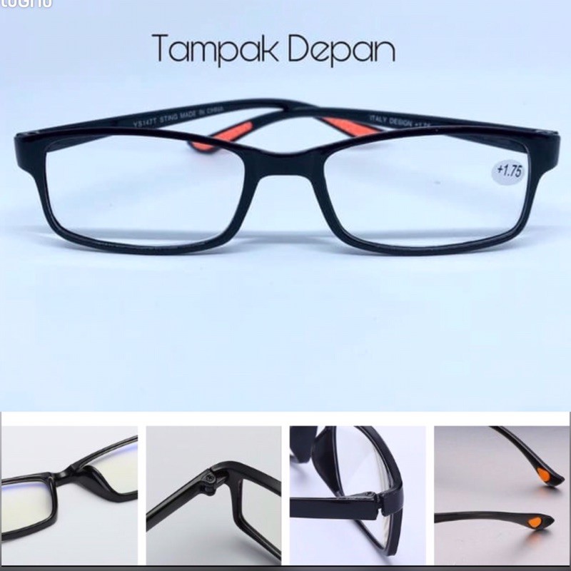 kacamata plus baca minus lentur pria n wanita rabun jauh dekat