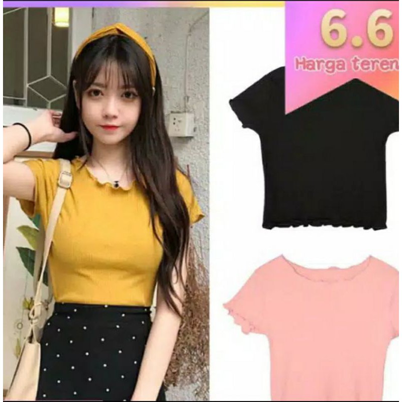 CROP KRIWIL PENDEK / Baju Rajut Wanita / Sweater Rajut korea / Grosir pakaian Rajut