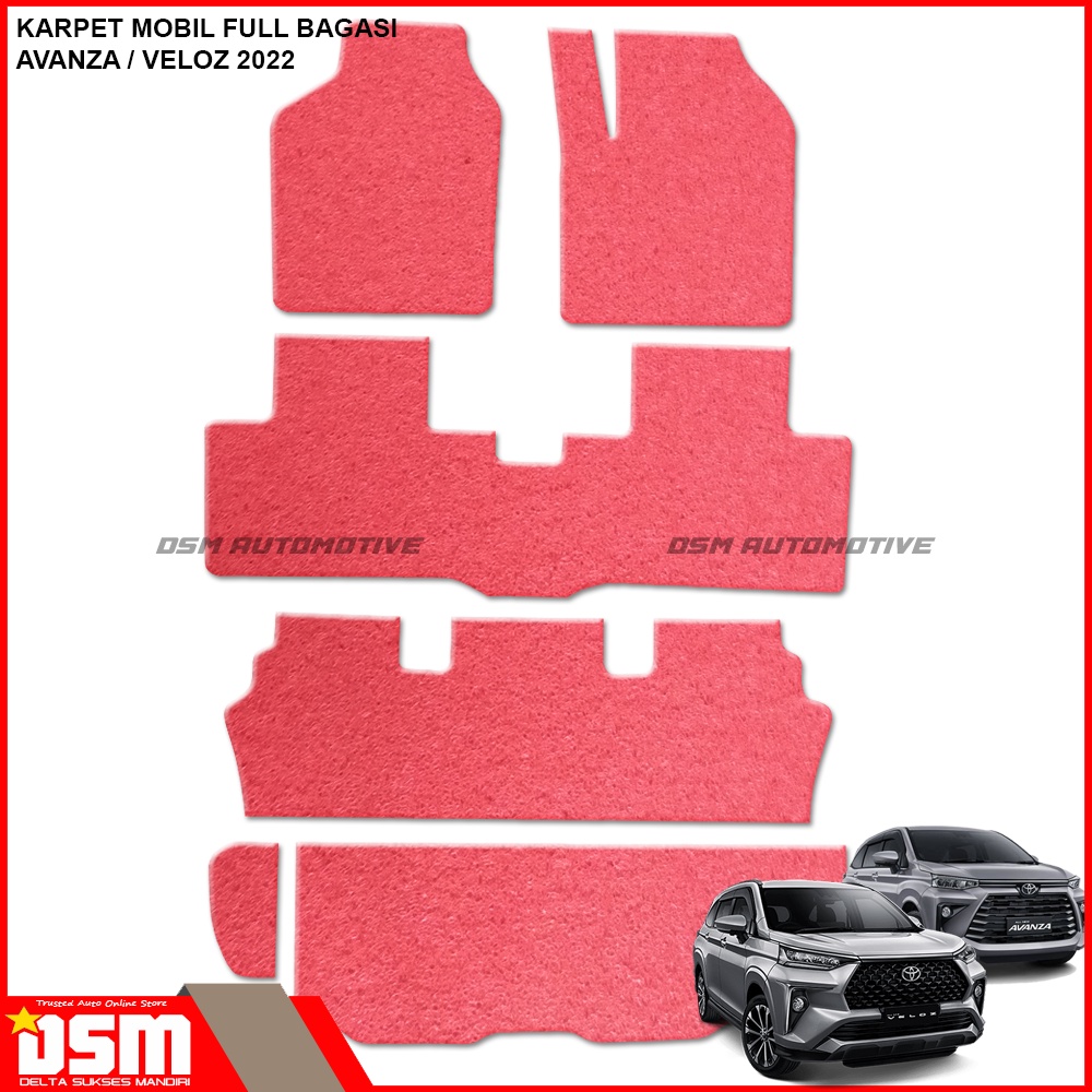 Karpet Mobil Toyota All New Avanza Veloz 2022 - Full bagasi / Karpet Mie All New Avanza 2022 (Terbaru)  / DSM