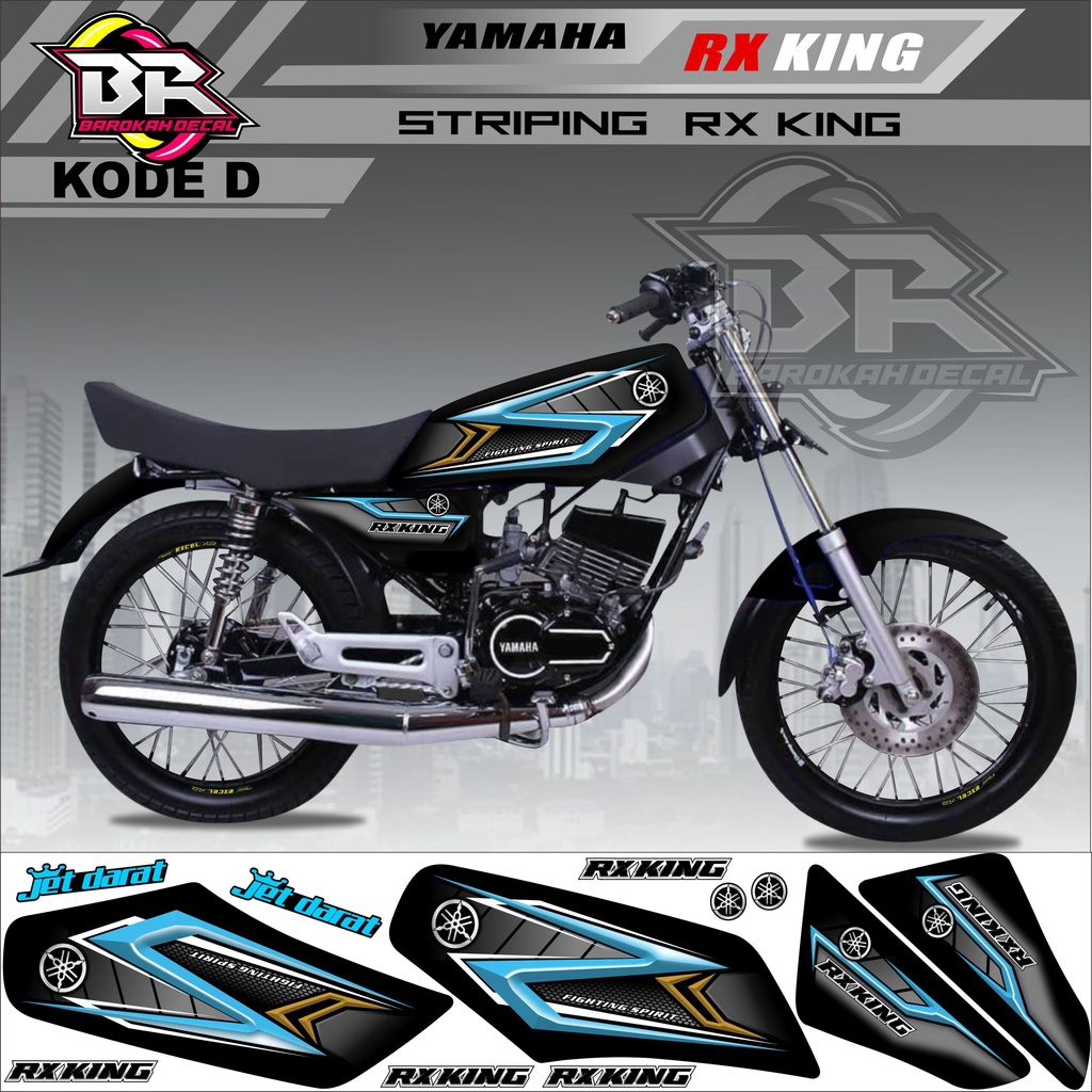 Sticker Rx King Variasi Stiker Lis Striping Rx King Kode d