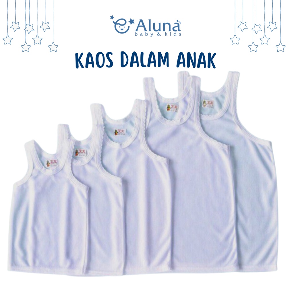 1 Lusin Kaos Dalam Anak Singlet Bayi Putih Murah Harga Grosir