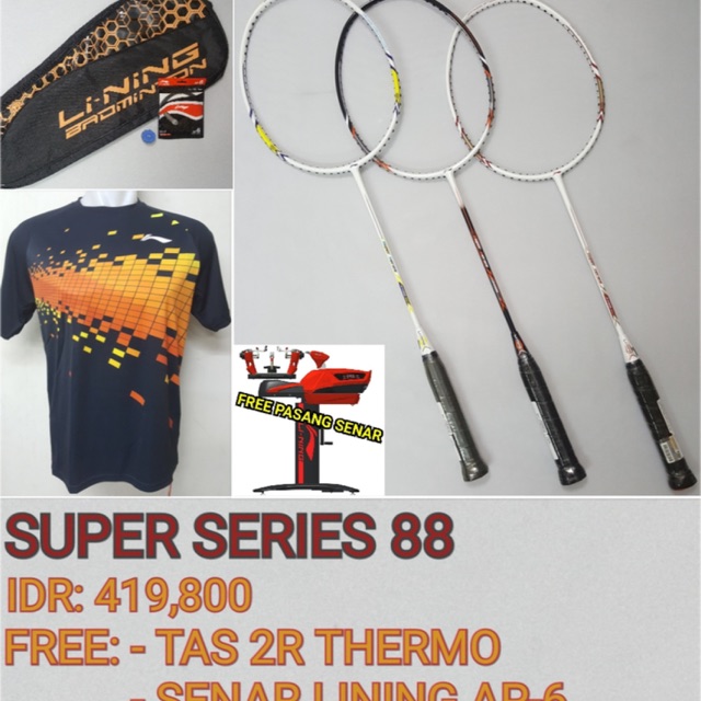 ORIGINAL Lining SS 88 New Color Gold Raket Badminton