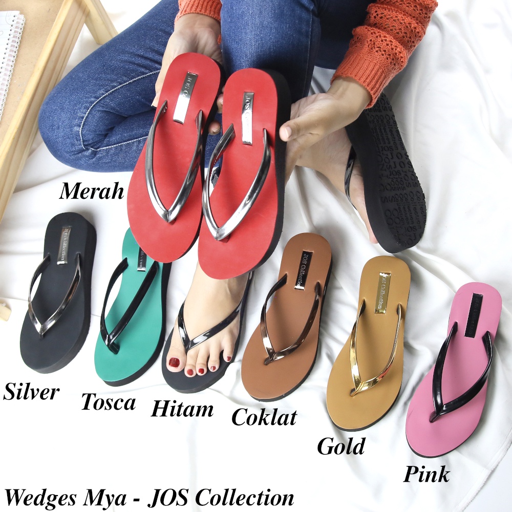 Sandal Wedges Wanita - Mya Tinggi 5 cm by Jos Collection