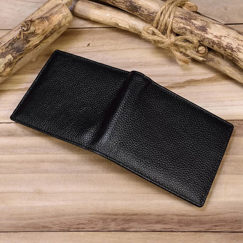 Dompet Pria Kulit Asli Model Lipat 2 Polos Dompet Kulit Sapi Asli-5