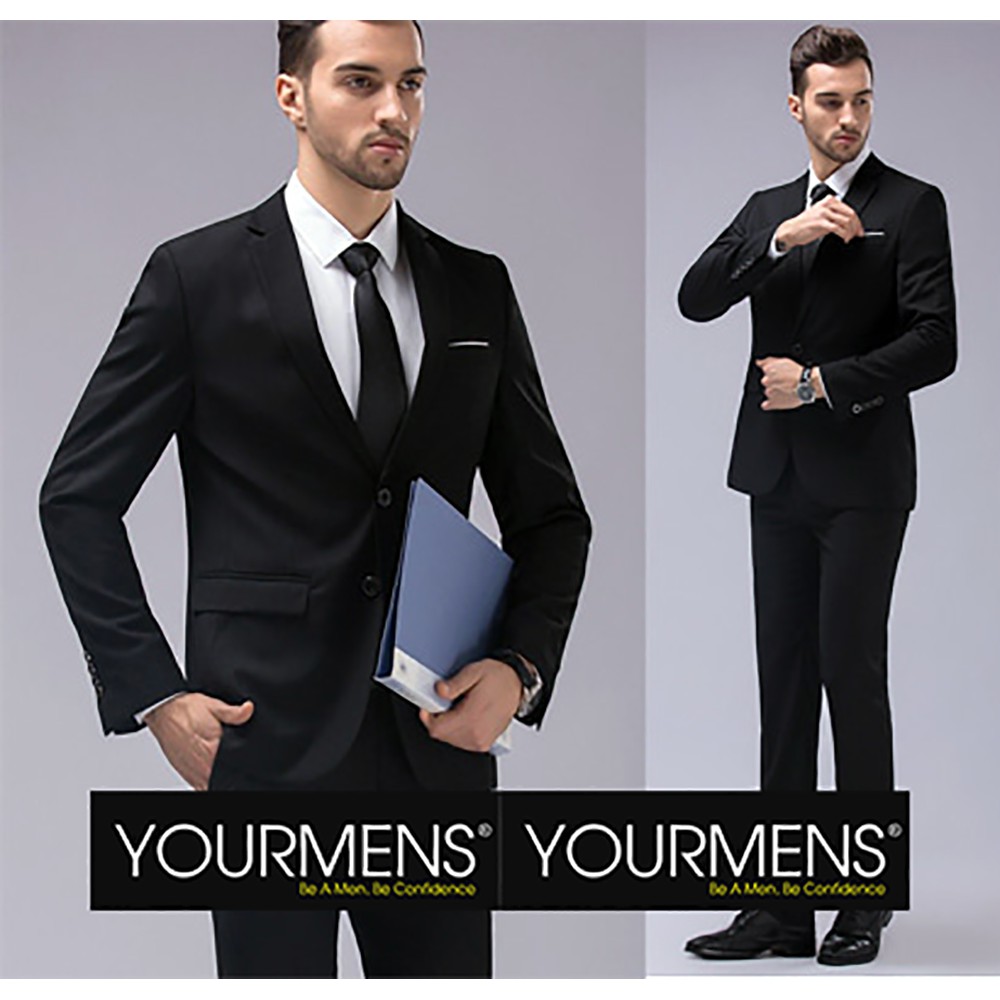 JAS PRIA MODRIC BLACK MODEL SLIMFIT FORMAL WISUDA WEDDING NIKAH PESTA BAHAN HIGH TWIST PREMIUM