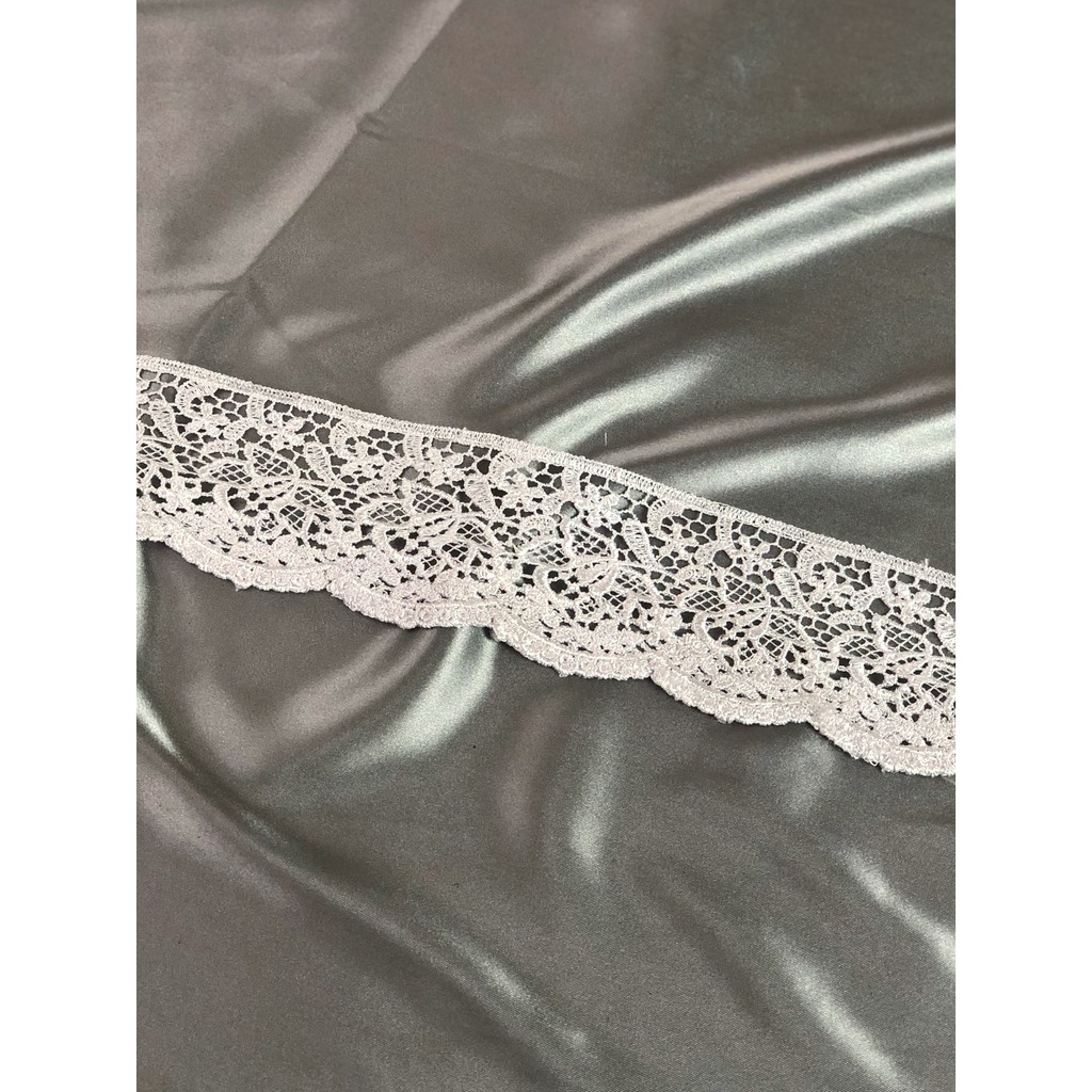 Renda Bordir Chemical Lace / Renda meteran Kain Renda / Renda Mukena