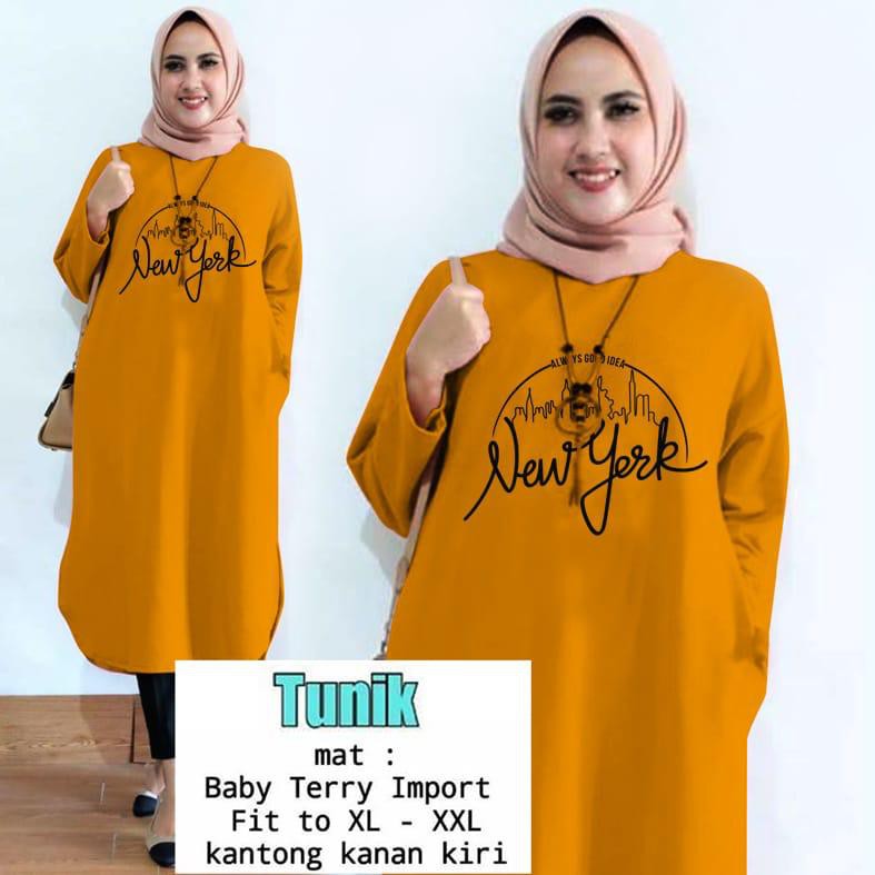 TUNIK NEW YORK / TUNIK MAMACHI / TUNIK POLOS/ TUNIK CEWEK / TUNIK PANJANG / TUNIK MOTE /TUNIK MUSLIM