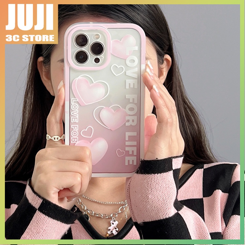 360 Derajat Seri Love Warna Gradasi° Casing iphone x xs xr xsmax 11 12 13 pro max Shockproof Warna Permen