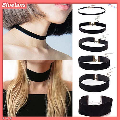 Bluelans Women Lady Black Velvet Choker Gothic Necklace Simple Retro Jewelry Xmas Gift