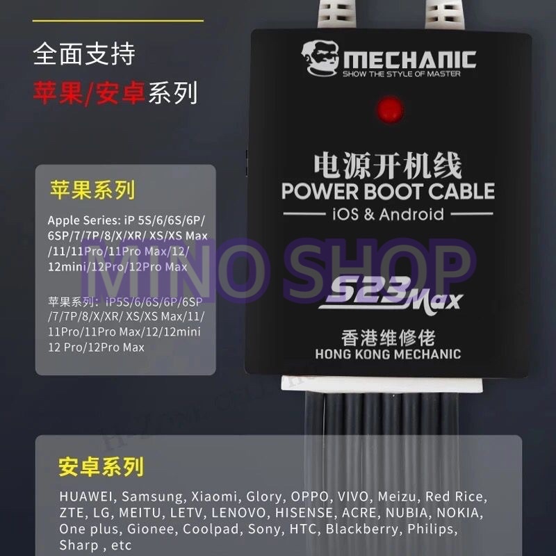 KABEL POWER SUPPLY MECHANIC S23 MAX FOR ANDROID IPHONE 5S - 12 PRO MAX