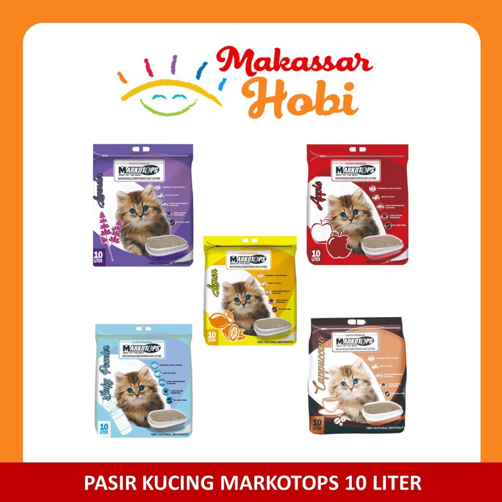 Pasir Kucing Gumpal Wangi MARKOTOPS Markotop 10L 10 L Liter 10liter