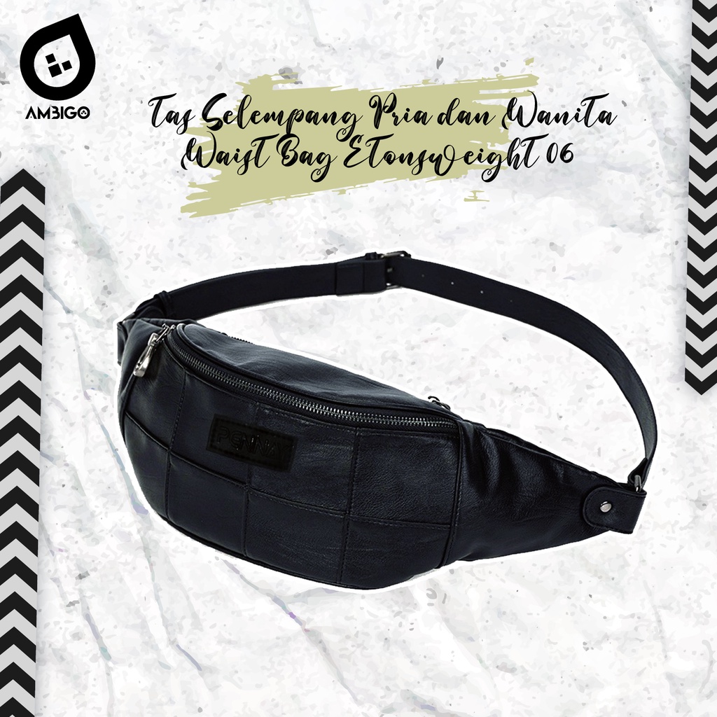 Ambigo Tas Selempang Pria Waistbag Pria EW-06 - Tas Pria Kualitas Import