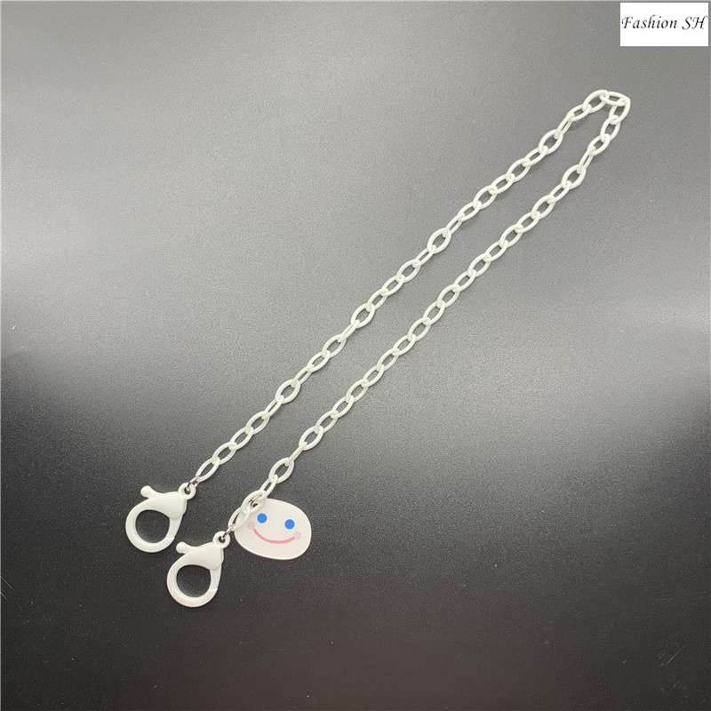 Kalung Rantai Dengan Liontin Topeng Lucu Bahan Akrilik Anti Hilang Untuk Wanita M60056