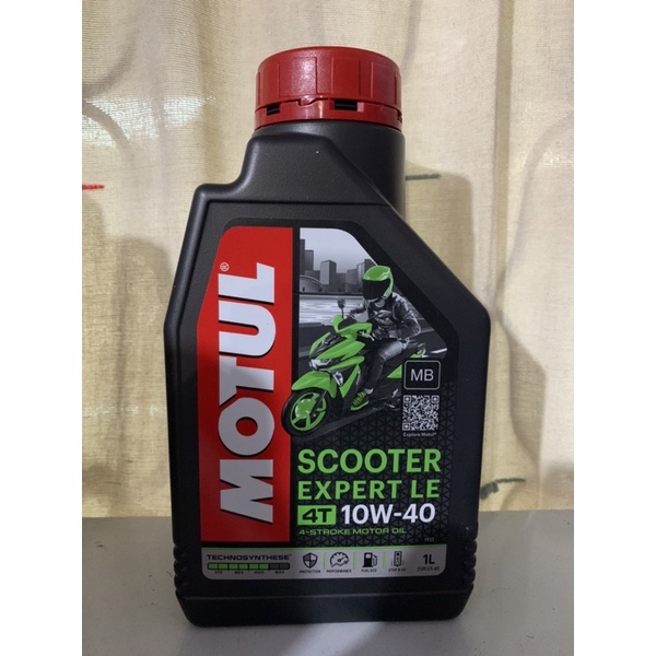 OLI MOTUL SCOOTER EXPERT LE SAE 10W-40 1 Liter (HIJAU) ORIGINAL