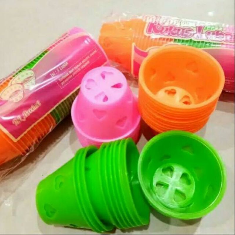 12pcs Cetakan Bolu Kukus Mini Cetakan Dimsum Plastik Bahan Plastik Murah Ukuran 5x4cm
