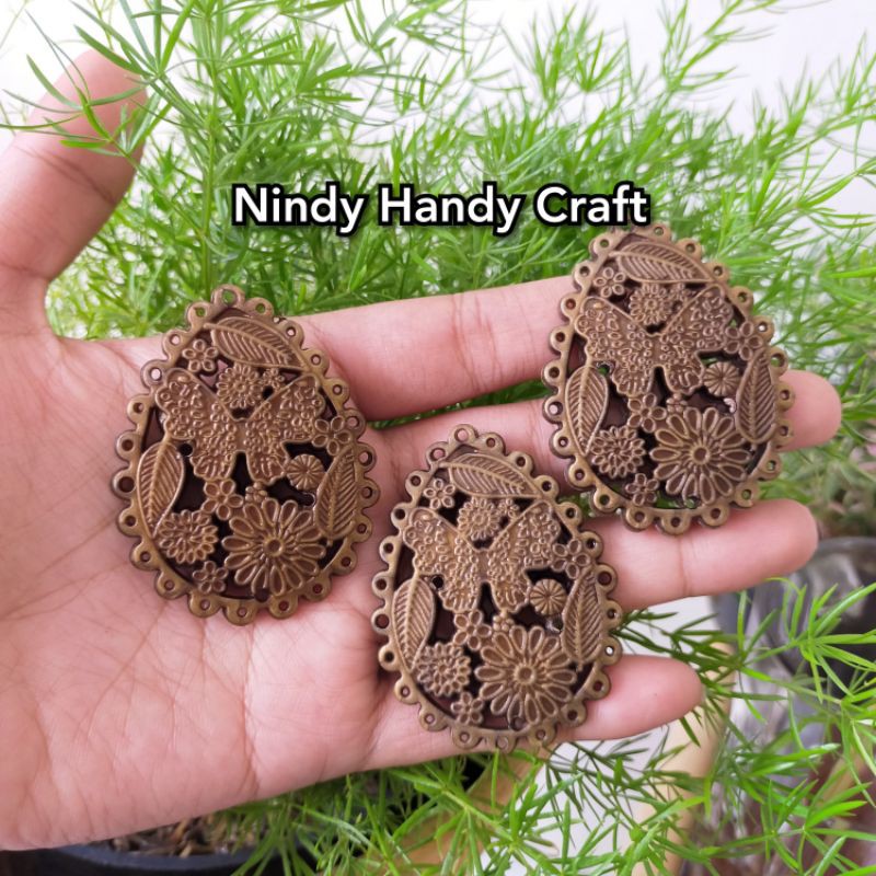 Ornamen Hias Bakaran Oval - Atg bakaran Etnik - Manik Bakaran