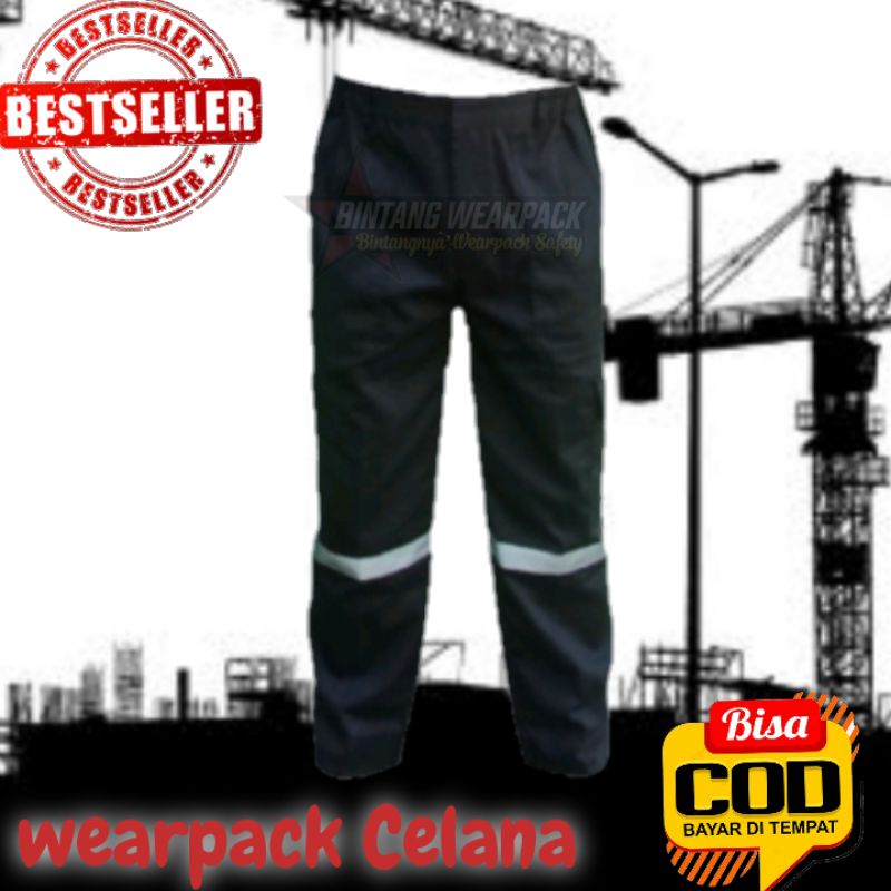 WEARPACK MODEL CELANA KERJA PROYEK/WEARPACK CELANA WARNA HITAM/CELANA SERAGAM KERJA/WEARPACK CELANA 