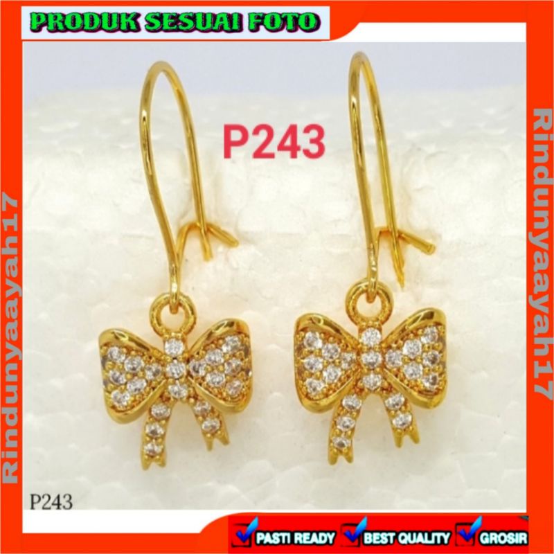 Anting Tusuk Berlian Replika - Perhiasan Xuping Lapis Emas