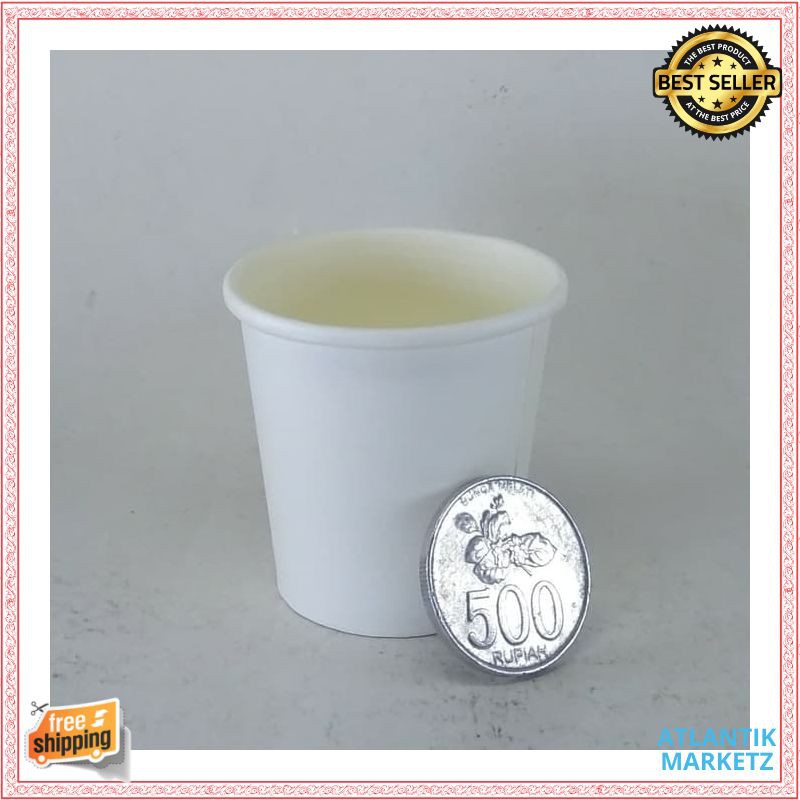 Gelas Kertas Espresso Coffee Sample Paper Cup Single Shot 2 oz 60 ml