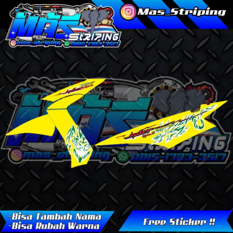 striping stiker mio soul mx dragon transfaran